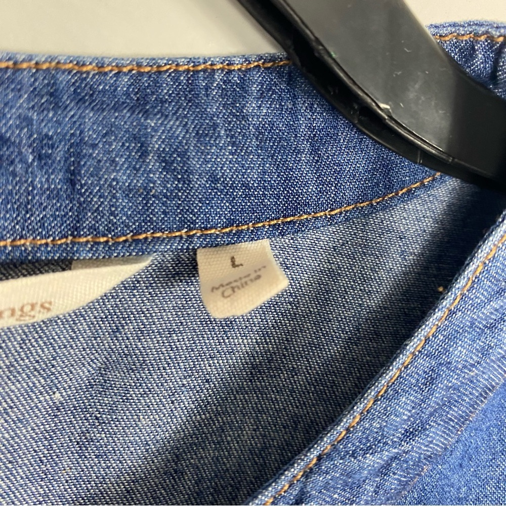 Soft Surroundings grotto denim shirt/jacket Sz L - Picture 3 of 8
